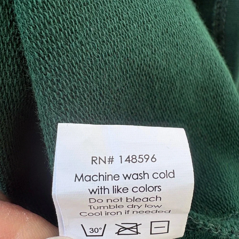 Universal Standard Varsity French Terry‎ Polo Top XS 10/12 Green Split Neck - Picture 8 of 9
